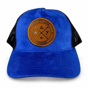 Unbranded Enjoy Life Trucker Hat Unisex Blue Black One Size NWOT Snapback